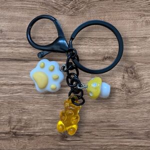 Cute Paw and Bear Keychain